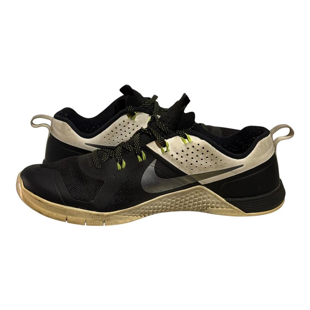 Nike Metcon 1 Flywire 813101-001 Black Volt White Training Shoes Men's Size 11 - Picture 7 of 9